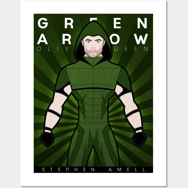 Heroes Unmasked: Green Arrow Tooniefied Poster Wall Art by Tooniefied